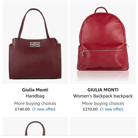 🇨🇦 NWT Giulia Monti leather backpack - Picture 5 of 8